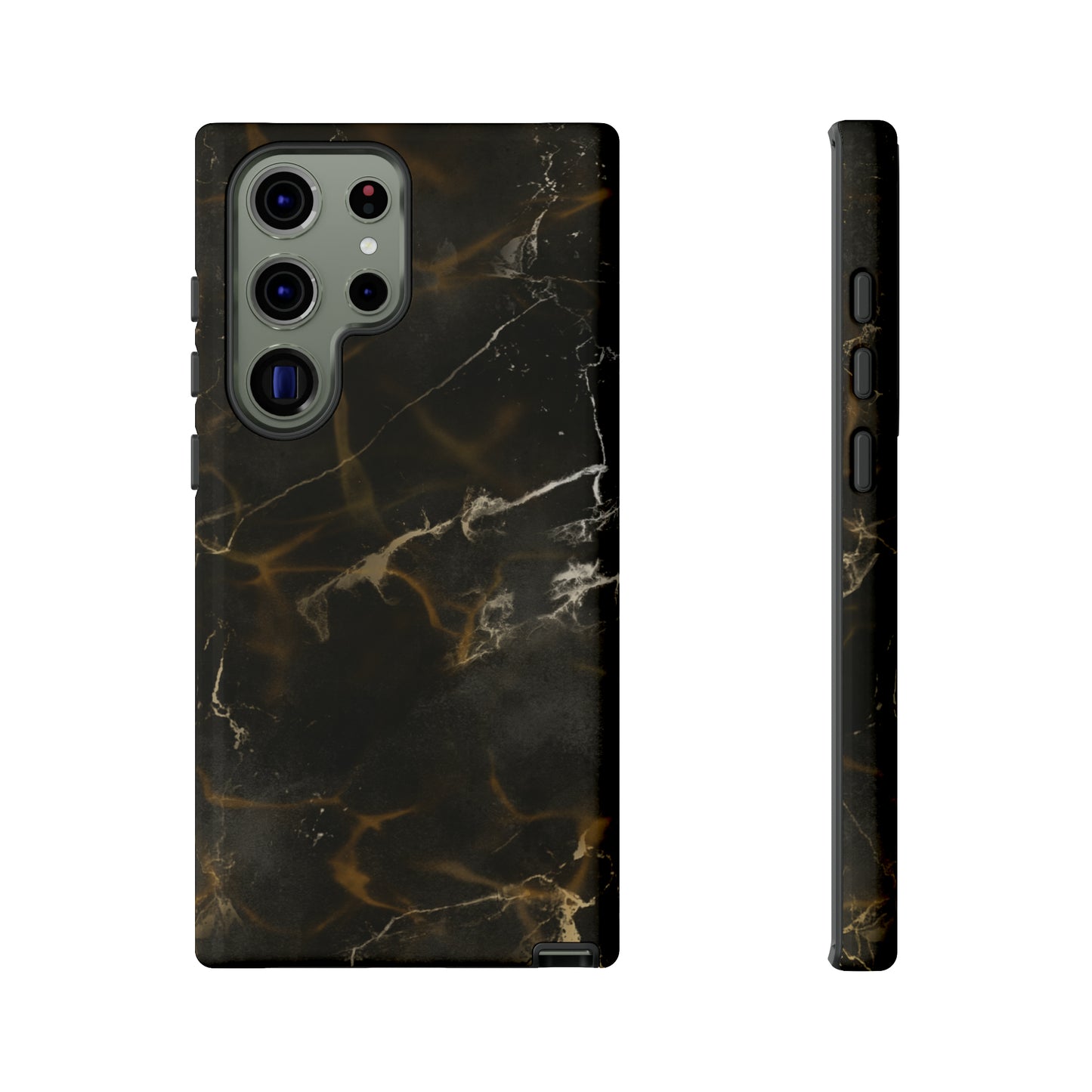 Black Gold Marble Phone Tough Cases