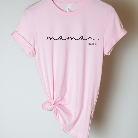 Personalized Mama Jersey Short Sleeve Tee