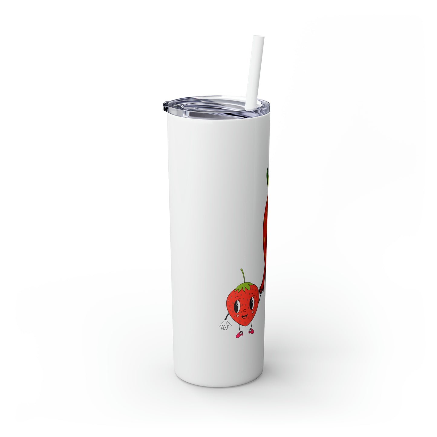 Strawberries Skinny Tumbler with Straw, 20oz