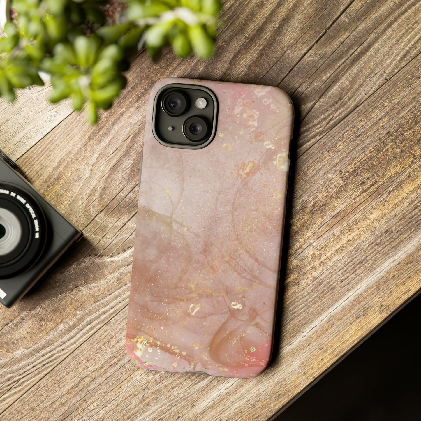 Rose Gold Marble Phone Tough Cases