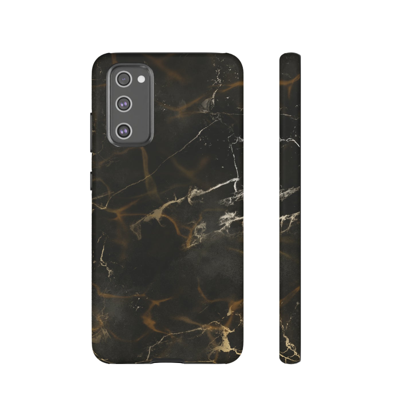 Black Gold Marble Phone Tough Cases