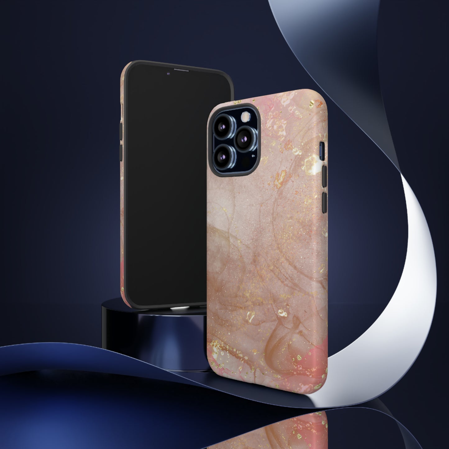 Rose Gold Marble Phone Tough Cases