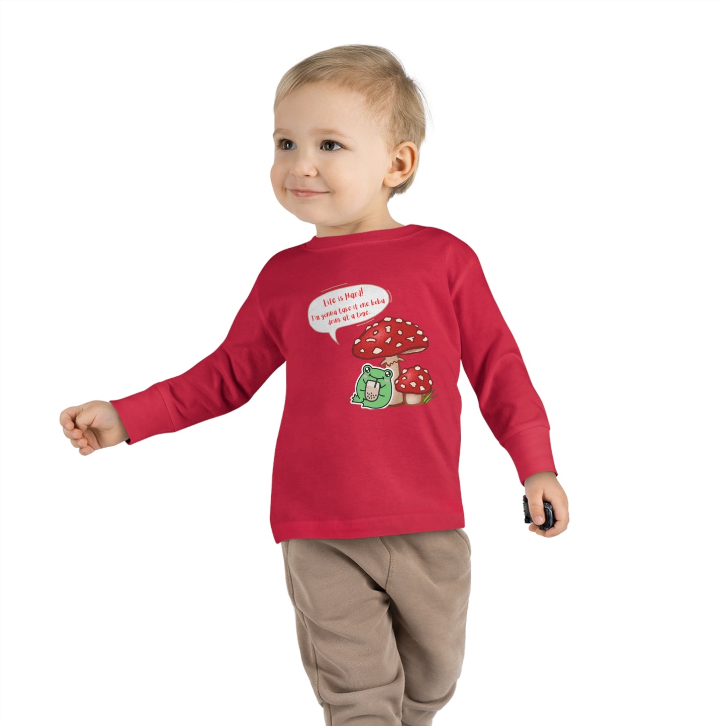 Toddler Mushroom Frog Long Sleeve Tee