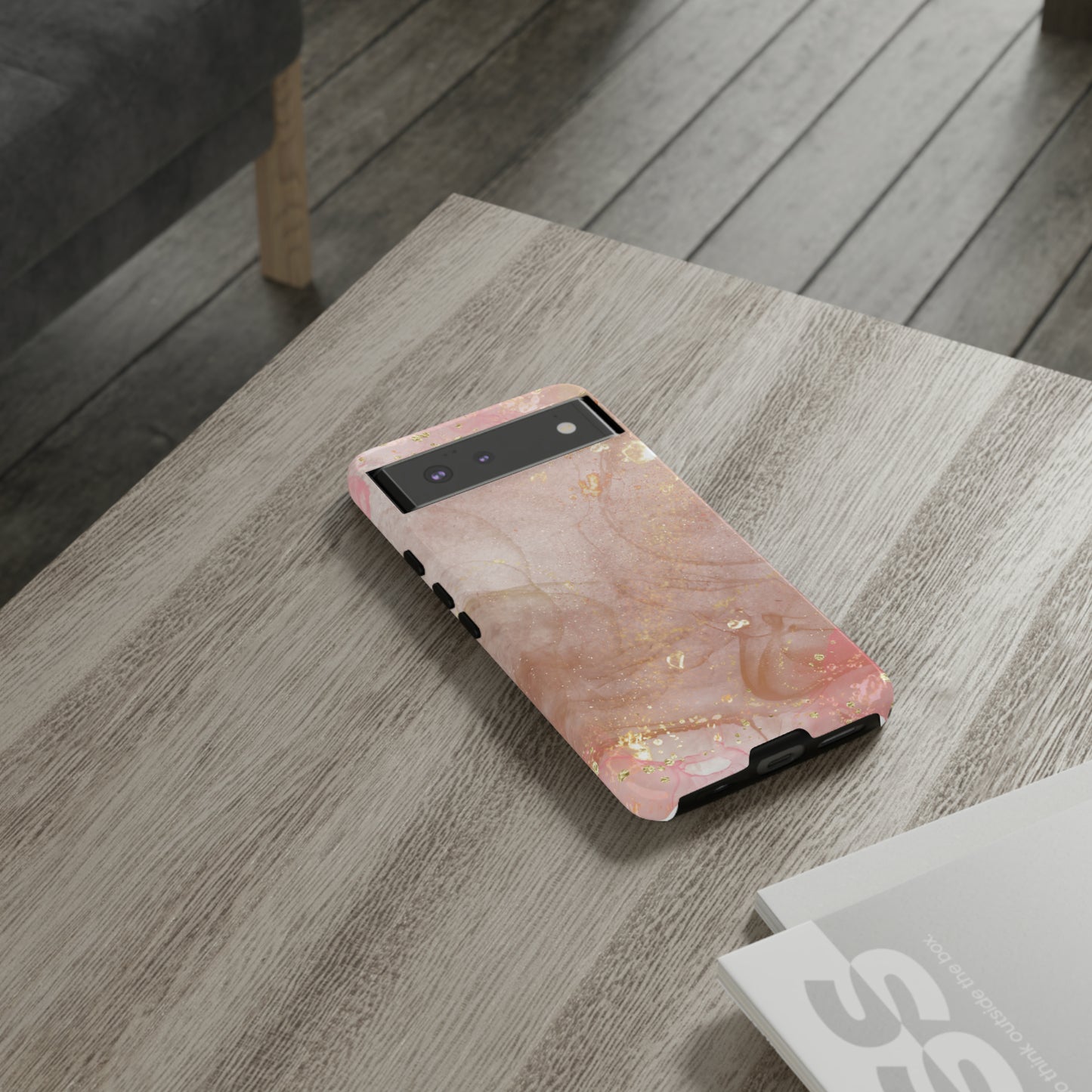 Rose Gold Marble Phone Tough Cases