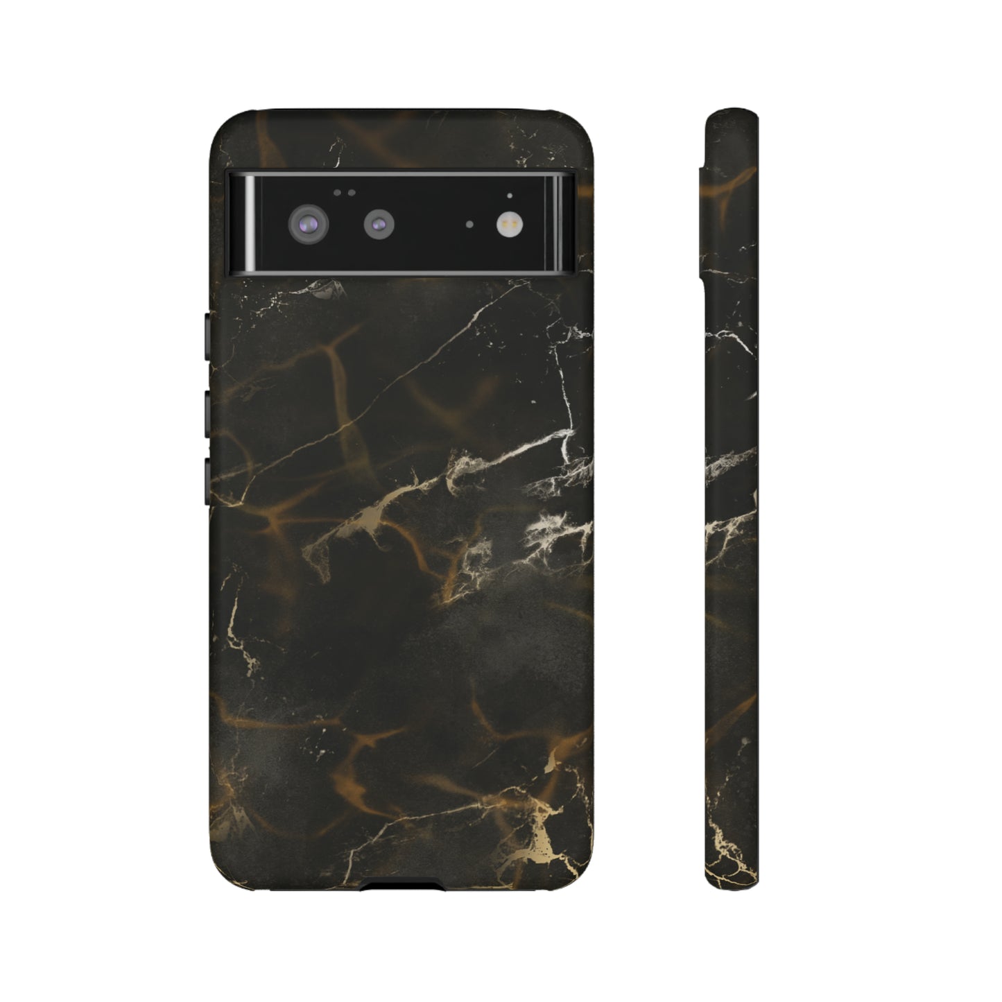 Black Gold Marble Phone Tough Cases