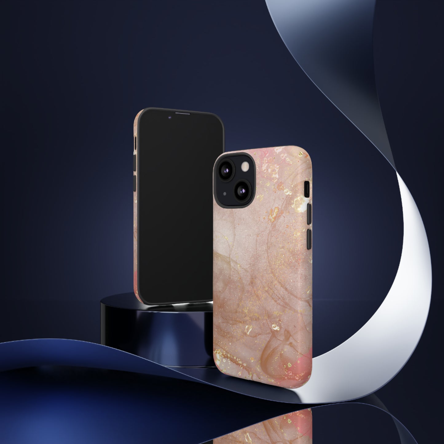 Rose Gold Marble Phone Tough Cases