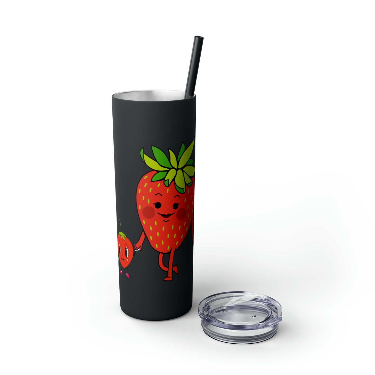 Strawberries Skinny Tumbler with Straw, 20oz