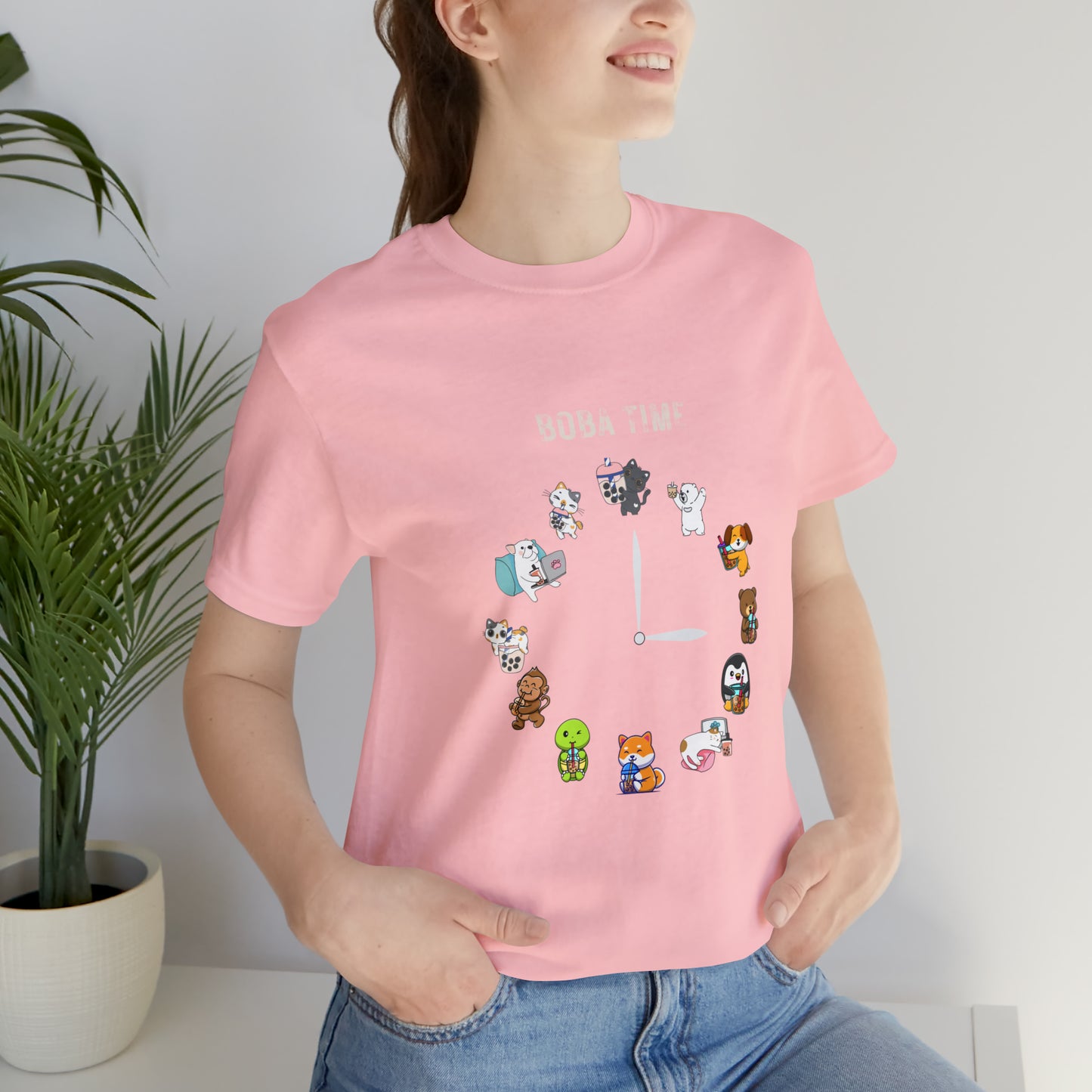 Boba Tea Clock Unisex Jersey Short Sleeve Tee