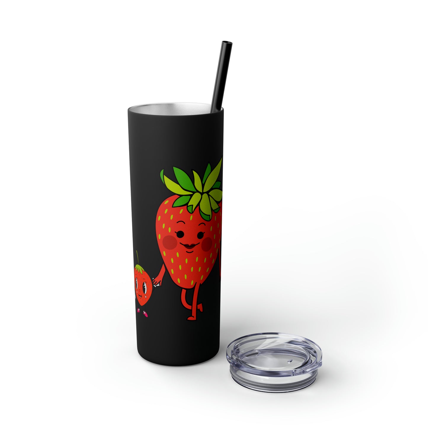 Strawberries Skinny Tumbler with Straw, 20oz