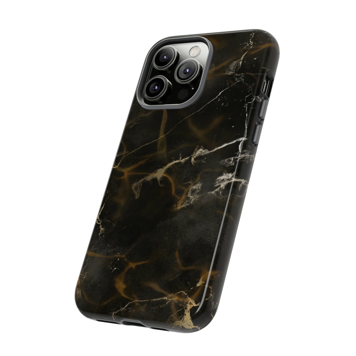 Black Gold Marble Phone Tough Cases