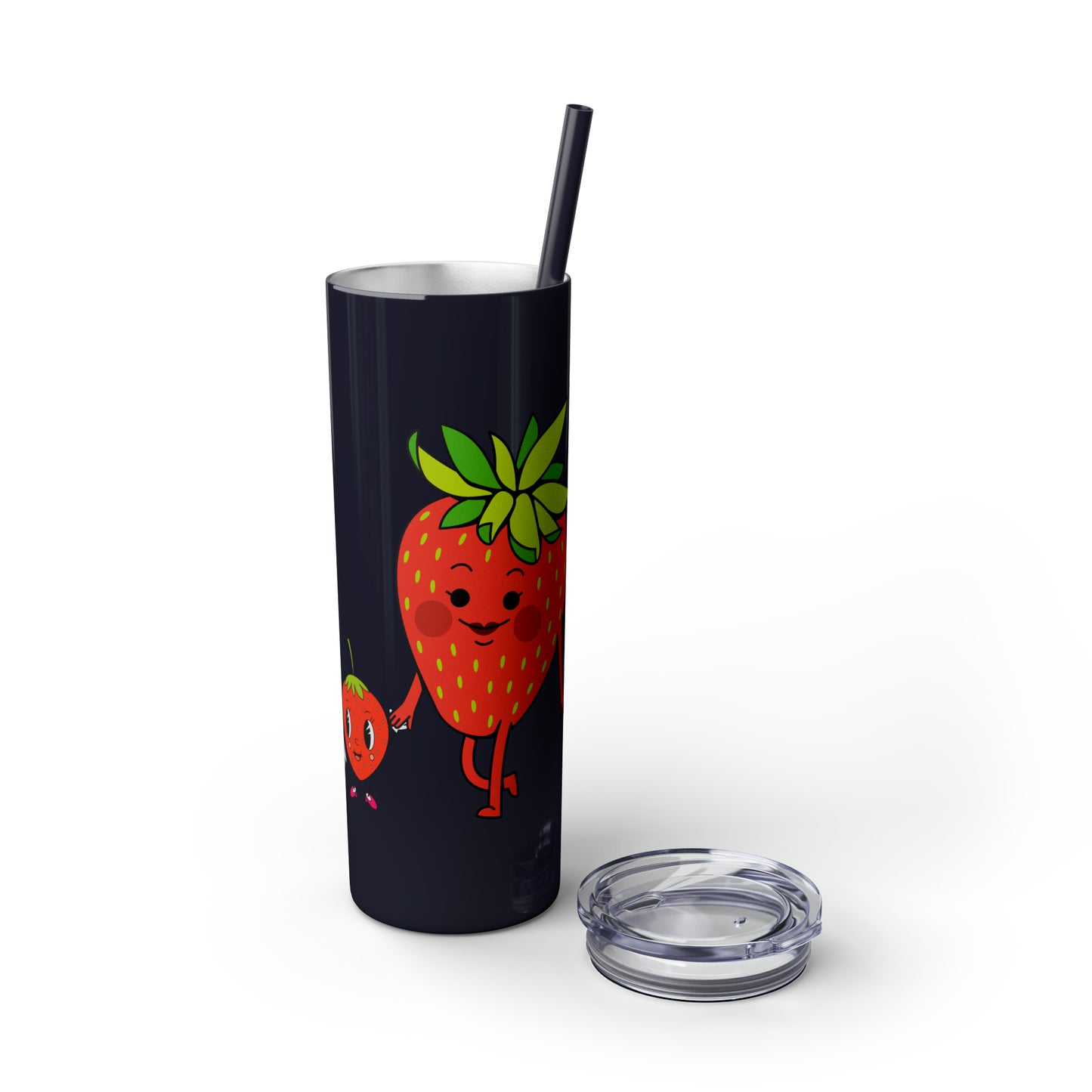 Strawberries Skinny Tumbler with Straw, 20oz