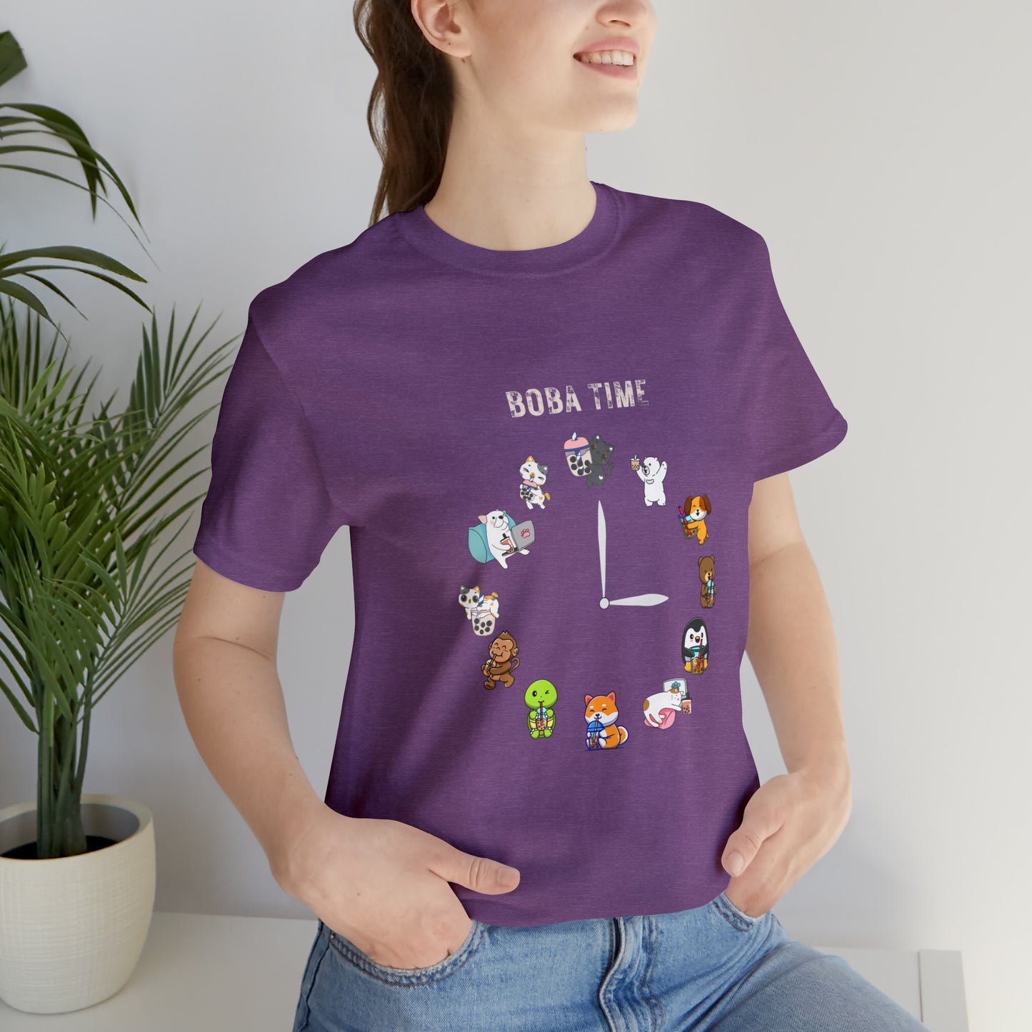 Boba Tea Clock Unisex Jersey Short Sleeve Tee