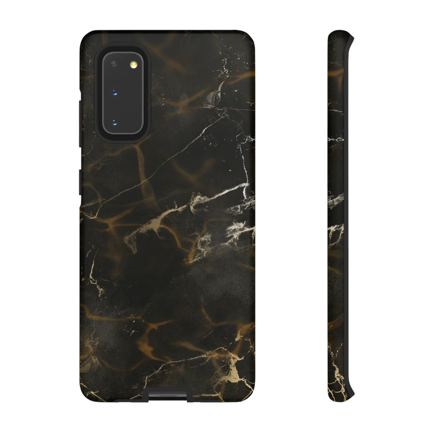 Black Gold Marble Phone Tough Cases