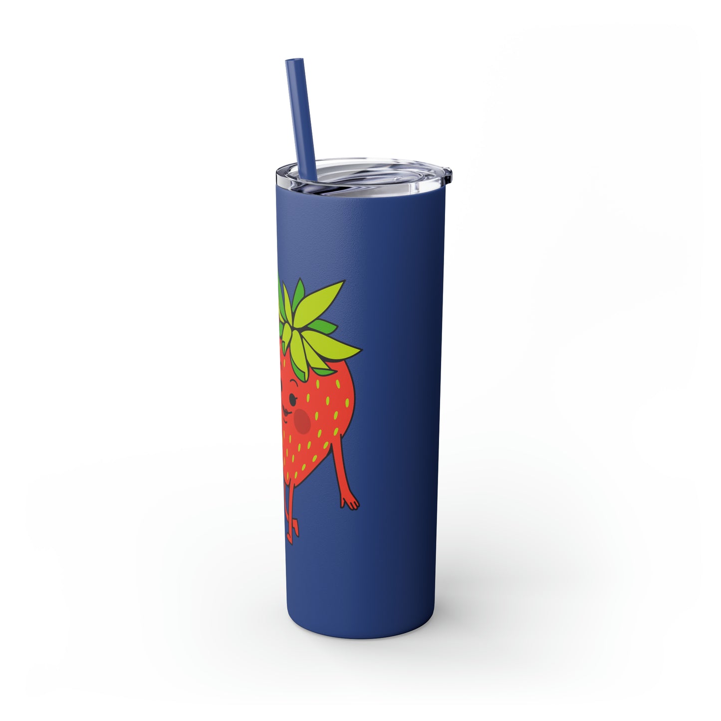 Strawberries Skinny Tumbler with Straw, 20oz