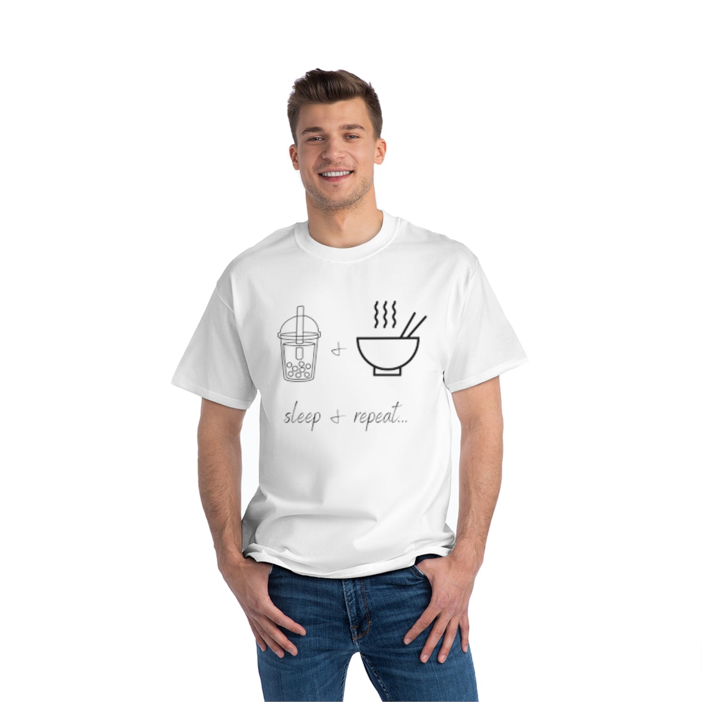 Beefy-T®  Short-Sleeve T-Shirt with Boba Design