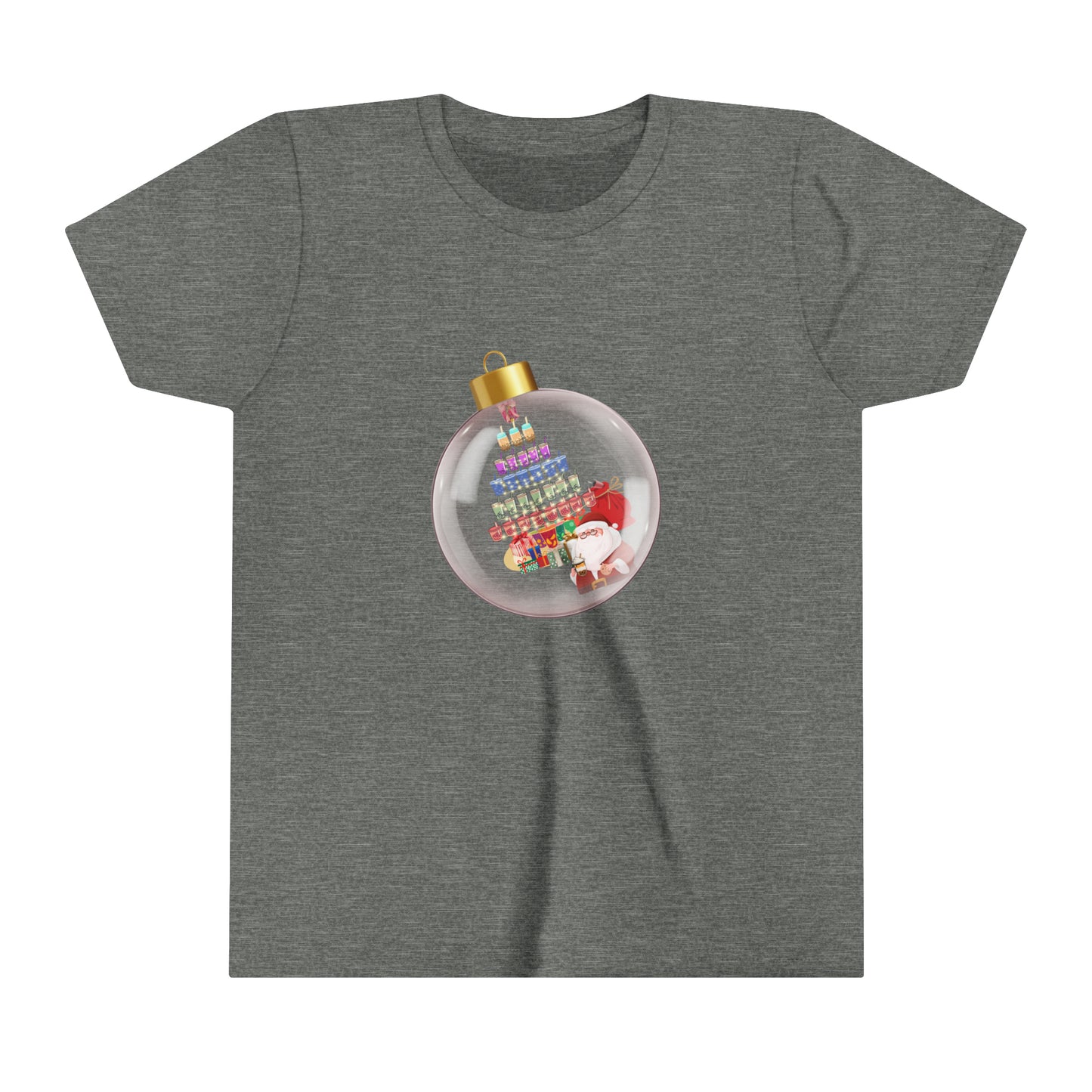 Youth Christmastree Boba Tea Ornament Tee