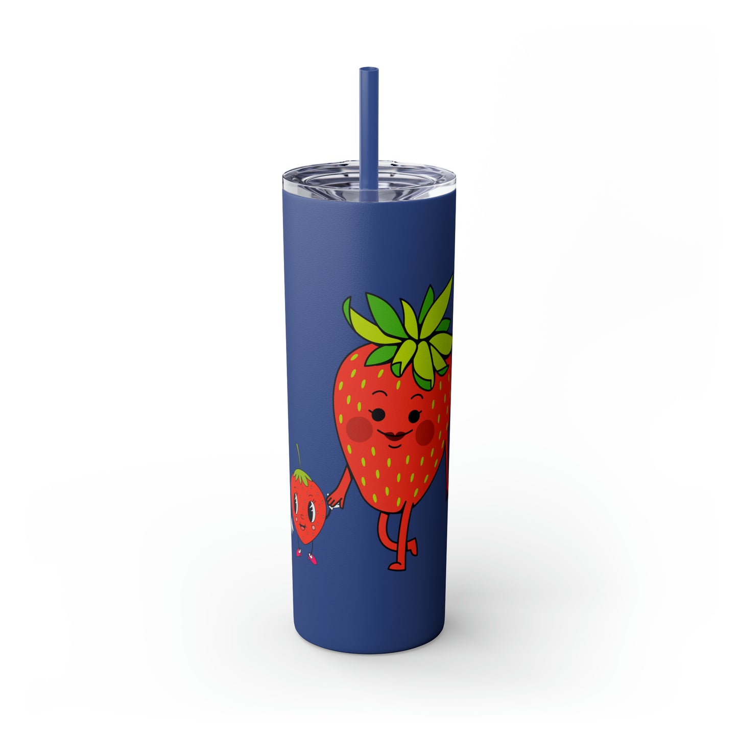 Strawberries Skinny Tumbler with Straw, 20oz