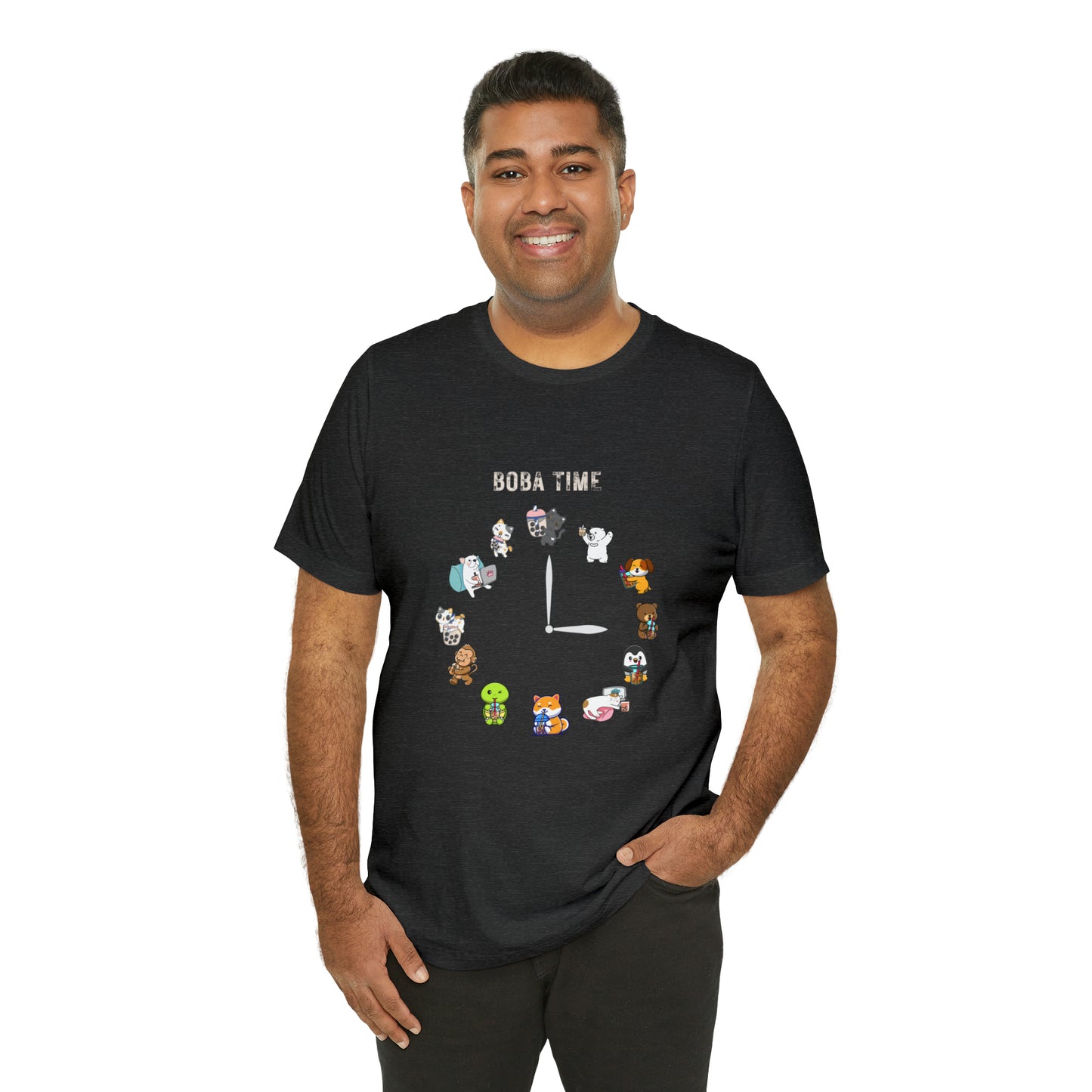 Boba Tea Clock Unisex Jersey Short Sleeve Tee