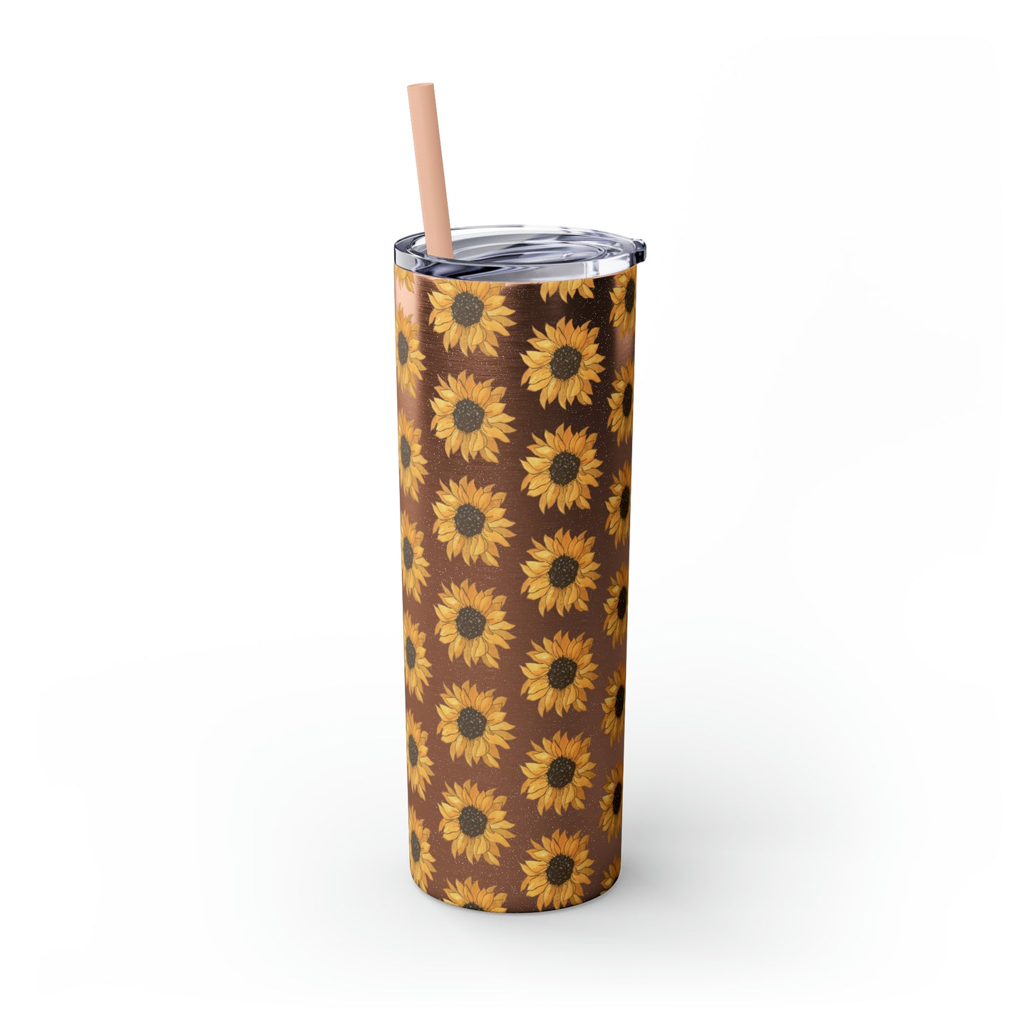 Skinny Sunflowers Tumbler with Straw, 20oz