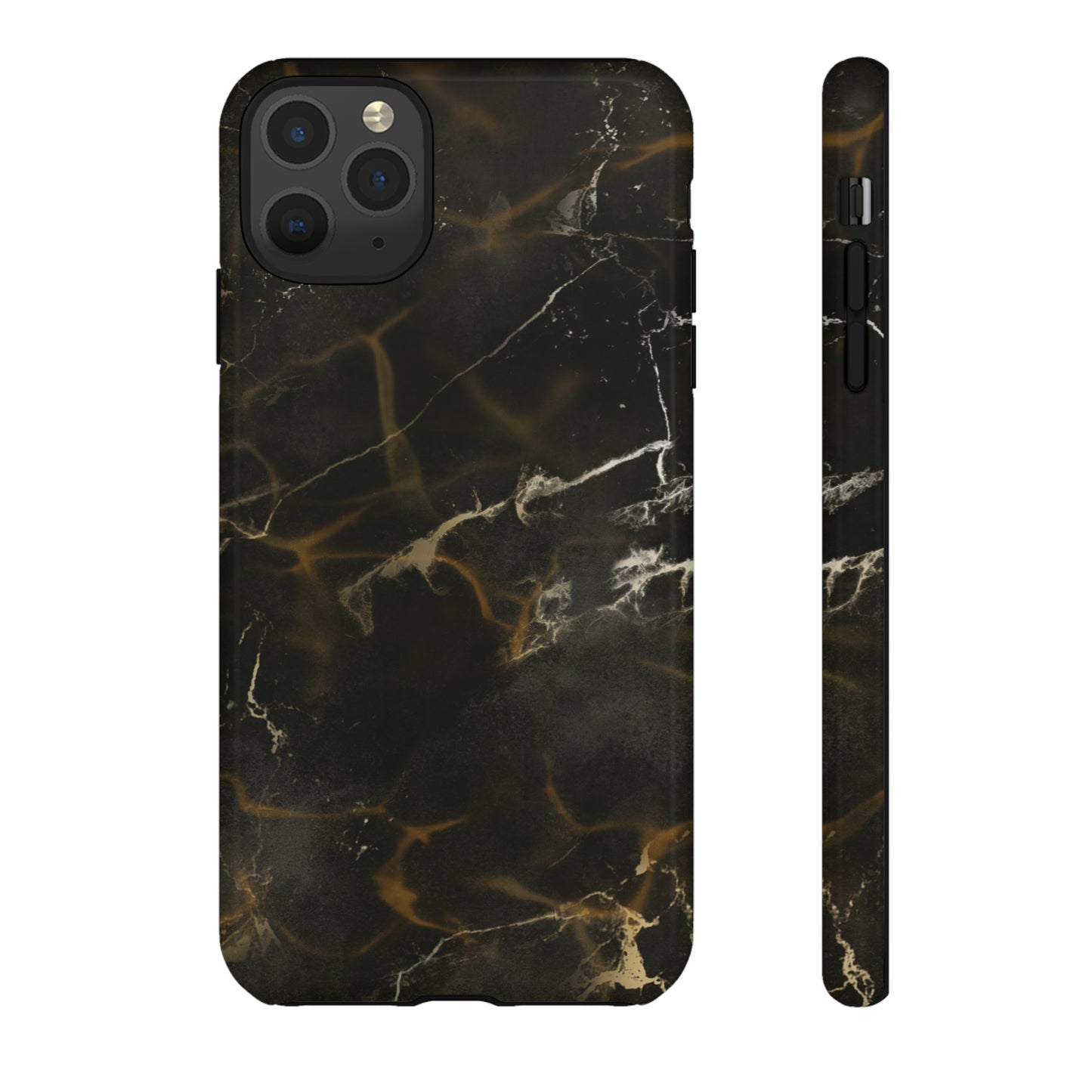 Black Gold Marble Phone Tough Cases