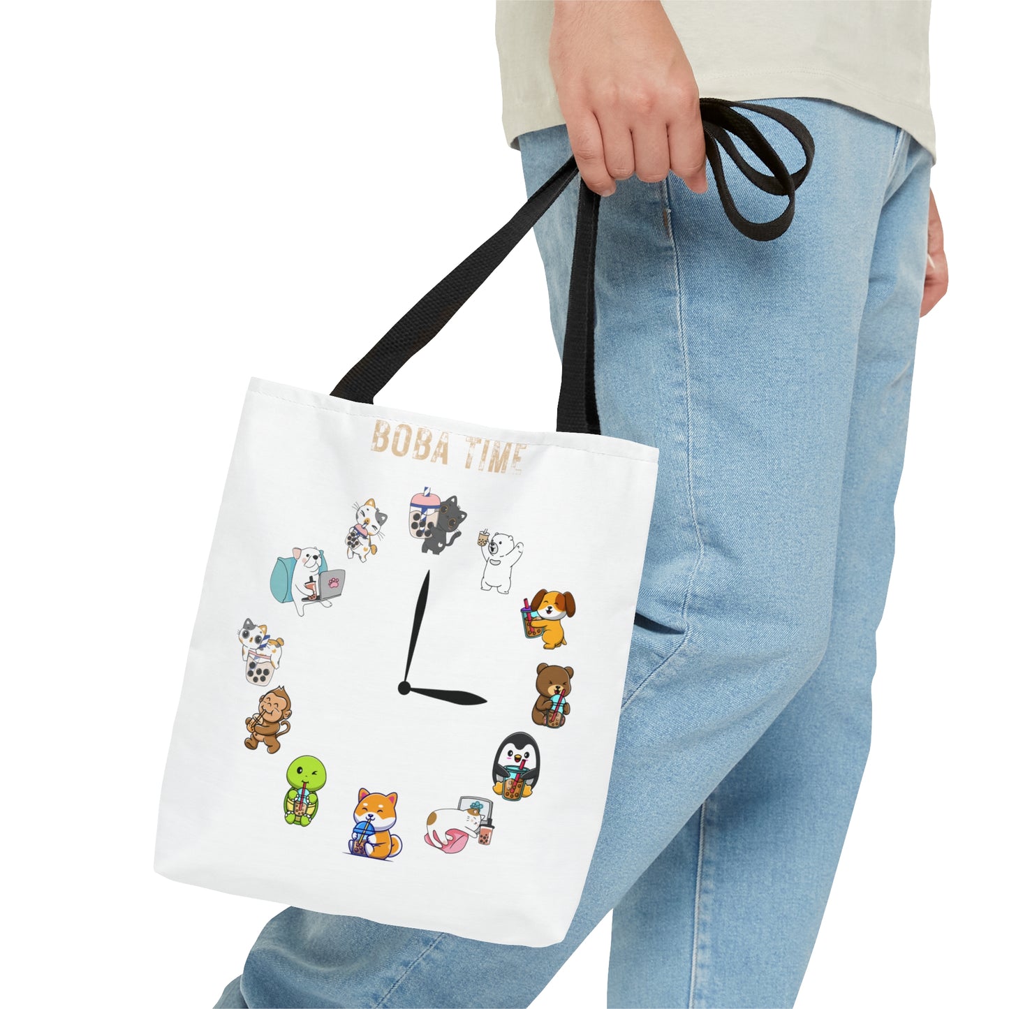 Boba Tea Tote Bag White Color