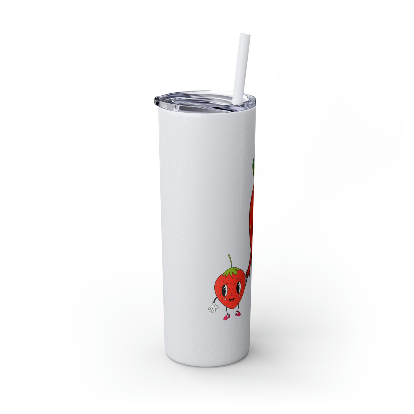 Strawberries Skinny Tumbler with Straw, 20oz