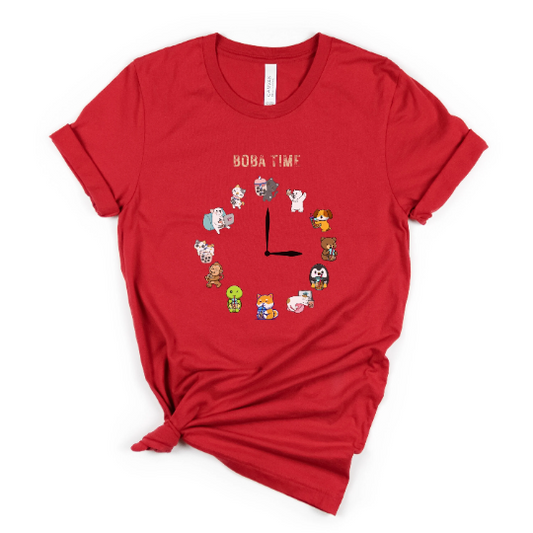 Boba Tea Clock Unisex Jersey Short Sleeve Tee